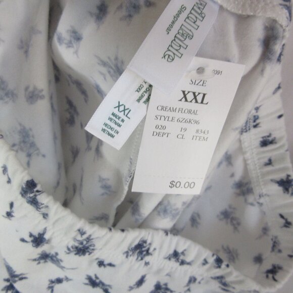 Wild Fable Knit Pajamas Lounge Tank Shorts Floral 2 Pieces Floral Size XXL NWT - Picture 9 of 12